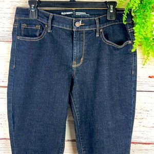 Old Navy The Original Mid Rise Dark Wash Skinny Jeans Size 8 Long